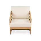 Christopher Knight Home Yantic Set da conversazione moderno da esterno a 4 pezzi in legno di acacia con cuscini resistenti all'acqua