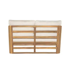 Christopher Knight Home Yantic Set da conversazione moderno da esterno a 4 pezzi in legno di acacia con cuscini resistenti all'acqua