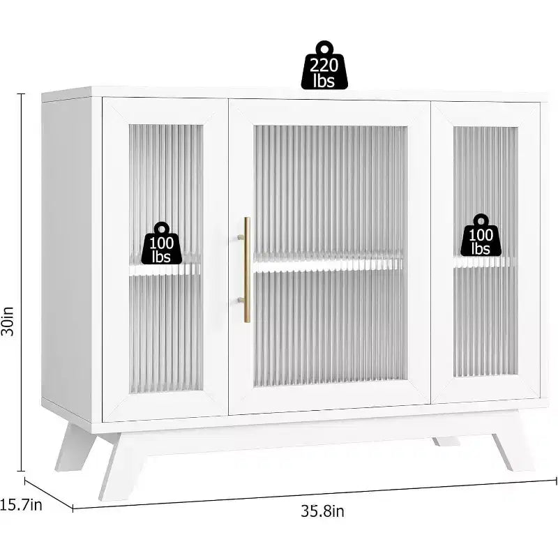 Credenza a Buffet con Vano Contenitore, 36 Pollici