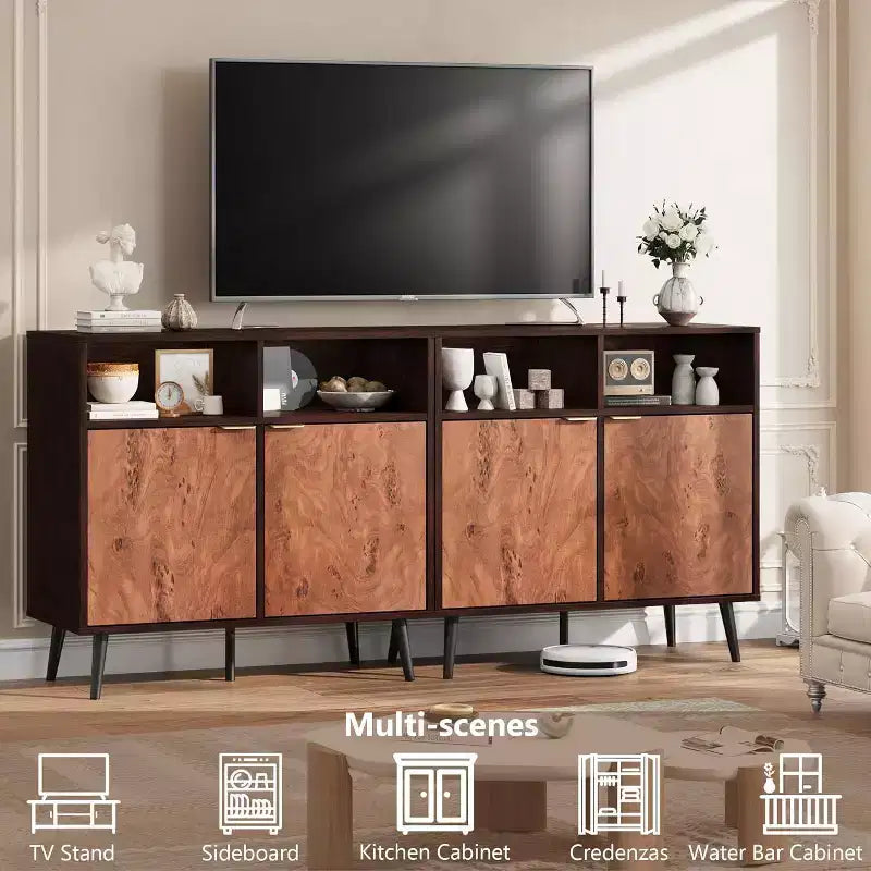 Credenza da buffet con cassetti, credenza da 80 cm con ante, mobile da caffè