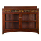Camino Mission Faux Slate Sideboard And Display Curio - Brown - SEI