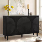 MAYEERTY Spacious Countertop Buffet Cabinet 4-Tier Storage for Dishware Utensils
