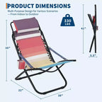 Sedia da campeggio, sedia da spiaggia portatile, sedia pieghevole Sling, per spiaggia, cortile, picnic, viaggio