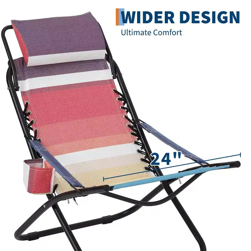 Sedia da campeggio, sedia da spiaggia portatile, sedia pieghevole Sling, per spiaggia, cortile, picnic, viaggio