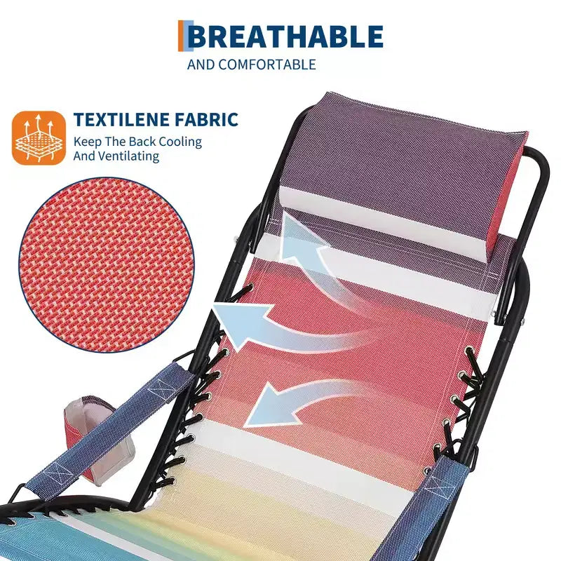 Sedia da campeggio, sedia da spiaggia portatile, sedia pieghevole Sling, per spiaggia, cortile, picnic, viaggio