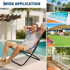 Sedia da campeggio, sedia da spiaggia portatile, sedia pieghevole Sling, per spiaggia, cortile, picnic, viaggio