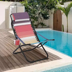Sedia da campeggio, sedia da spiaggia portatile, sedia pieghevole Sling, per spiaggia, cortile, picnic, viaggio