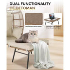 Poltrona a Uovo in Vimini Oversize con Pouf - Poltrona Lounge a Forma di Uovo con Cuscino Spesso, Comoda Poltrona a Uovo in Rattan, Uso Interno ed Esterno, per Patio, Portico, Giardino