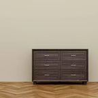 Famapy Credenza a buffet per fattoria, armadio contenitore, comò, armadio decorativo con 6 cassetti, comò in legno bianco per camera da letto, soggiorno, corridoio