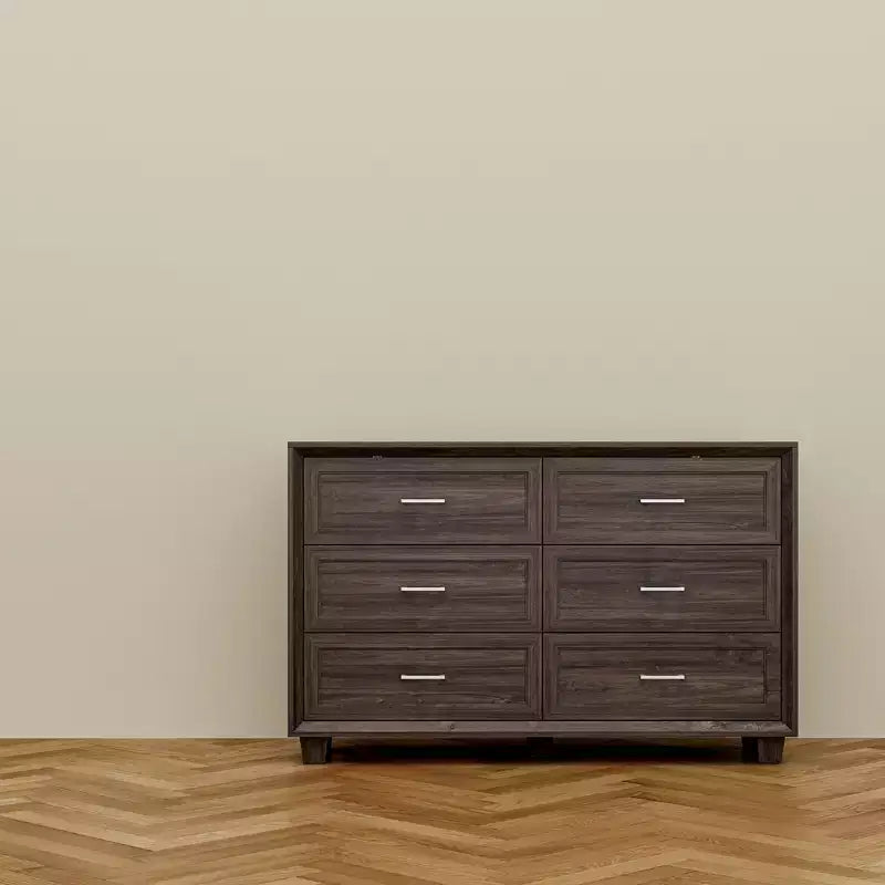 Famapy Credenza a buffet per fattoria, armadio contenitore, comò, armadio decorativo con 6 cassetti, comò in legno bianco per camera da letto, soggiorno, corridoio