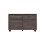 Famapy Credenza a buffet per fattoria, armadio contenitore, comò, armadio decorativo con 6 cassetti, comò in legno bianco per camera da letto, soggiorno, corridoio