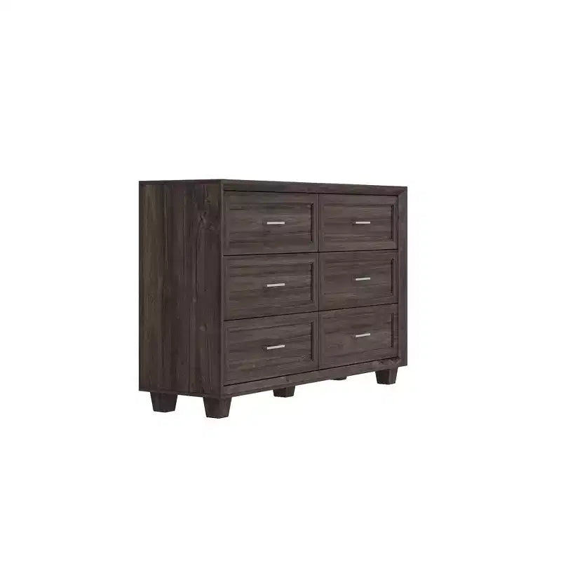 Famapy Credenza a buffet per fattoria, armadio contenitore, comò, armadio decorativo con 6 cassetti, comò in legno bianco per camera da letto, soggiorno, corridoio