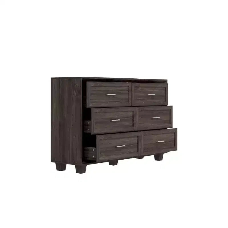 Famapy Credenza a buffet per fattoria, armadio contenitore, comò, armadio decorativo con 6 cassetti, comò in legno bianco per camera da letto, soggiorno, corridoio