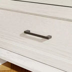 Famapy Credenza a buffet per fattoria, armadio contenitore, comò, armadio decorativo con 6 cassetti, comò in legno bianco per camera da letto, soggiorno, corridoio