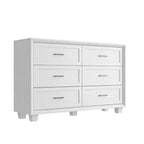 Famapy Credenza a buffet per fattoria, armadio contenitore, comò, armadio decorativo con 6 cassetti, comò in legno bianco per camera da letto, soggiorno, corridoio