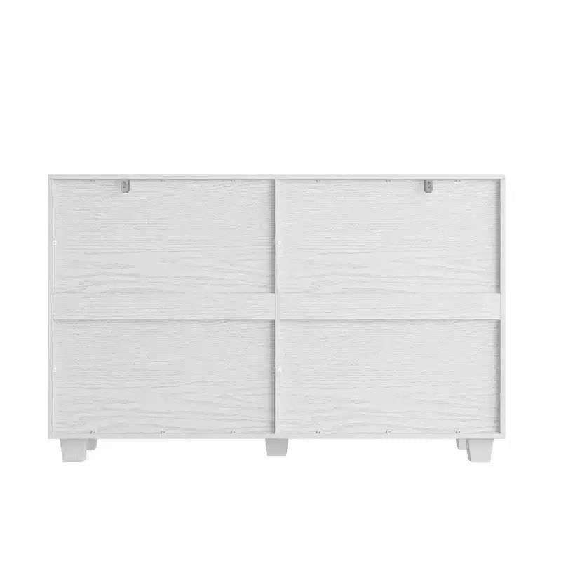 Famapy Credenza a buffet per fattoria, armadio contenitore, comò, armadio decorativo con 6 cassetti, comò in legno bianco per camera da letto, soggiorno, corridoio