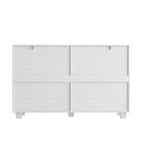 Famapy Credenza a buffet per fattoria, armadio contenitore, comò, armadio decorativo con 6 cassetti, comò in legno bianco per camera da letto, soggiorno, corridoio