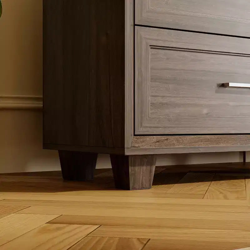 Famapy Credenza a buffet per fattoria, armadio contenitore, comò, armadio decorativo con 6 cassetti, comò in legno bianco per camera da letto, soggiorno, corridoio