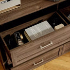 Famapy Credenza a buffet per fattoria, armadio contenitore, comò, armadio decorativo con 6 cassetti, comò in legno bianco per camera da letto, soggiorno, corridoio