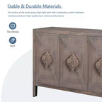 GDFStudio Betsy Mobile in Legno Anticato da 59'' con Ripiani Regolabili