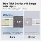 Captiva Designs Set Divano da Conversazione Moderno di Lusso Oversize per Esterni con Cuscini Spessi e Tavolino da Caffè