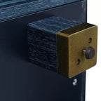 Mobiletto da ingresso vintage a 4 ante, credenza retrò in legno, buffet, mobiletto con ripiani regolabili, blu scuro/nero antico - ModernLuxe