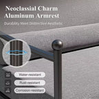 Ensemble de canapés de conversation surdimensionnés haut de gamme pour patio extérieur Captiva Designs avec coussins très épais et table basse
