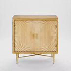 Art Leon Modern Wood Cabinet Sideboard with Textured Door Decoration