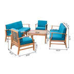 Christopher Knight Home Perla Salon de jardin 8 places en bois d'acacia avec coussins