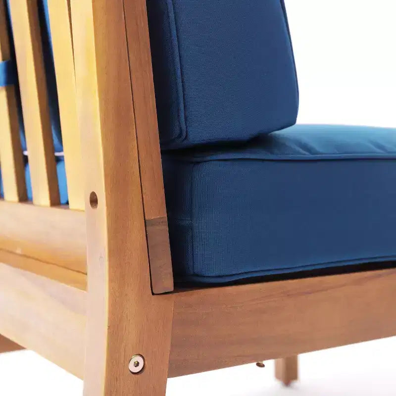 Christopher Knight Home Perla Salon de jardin 8 places en bois d'acacia avec coussins