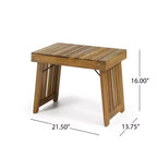 GDFStudio Karyme Ensemble de 6 pièces de chaise longue et table d'appoint en bois d'acacia d'extérieur