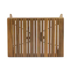 GDFStudio Karyme Ensemble de 6 pièces de chaise longue et table d'appoint en bois d'acacia d'extérieur