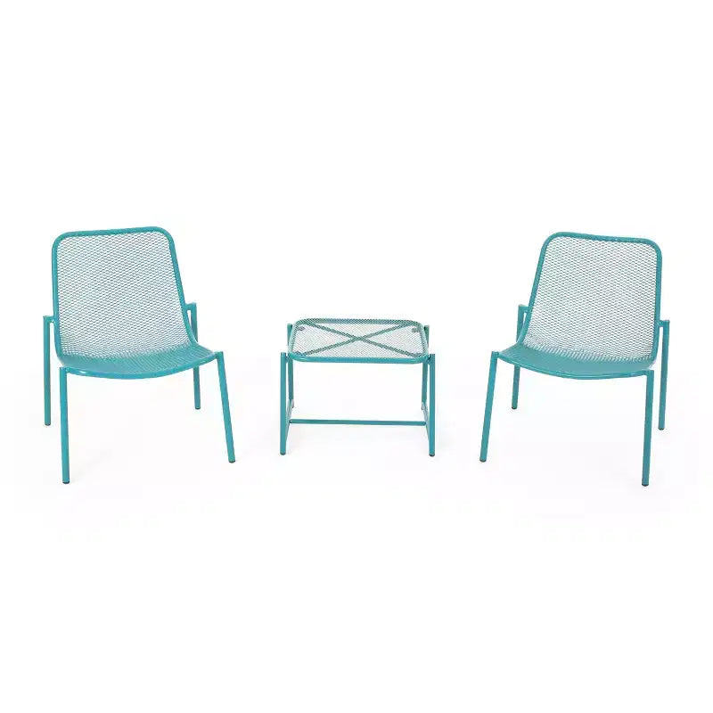 Christopher Knight Home Bucknell Set da 3 Pezzi Moderno da Esterno in Metallo