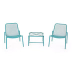 Christopher Knight Home Bucknell Set da 3 Pezzi Moderno da Esterno in Metallo