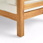 Christopher Knight Home Oana – Canapé d'angle d'extérieur 8 places en bois d'acacia avec coussins