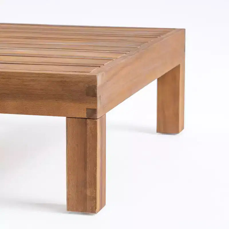 Christopher Knight Home Oana – Canapé d'angle d'extérieur 8 places en bois d'acacia avec coussins