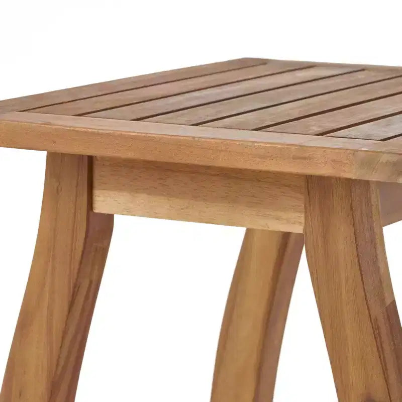Christopher Knight Home Bruce Set Sdraio Regolabile da Esterno in Legno di Acacia con Tavolino e Design a Doghe