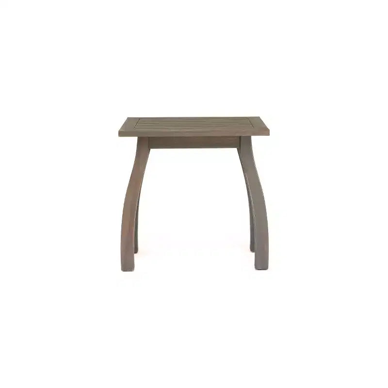 Christopher Knight Home Bruce Set Sdraio Regolabile da Esterno in Legno di Acacia con Tavolino e Design a Doghe