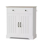 29.5'' Buffet Cabinet with Adjustable Shelves, Versatile White Wood Coffee Bar Cabinet with Doors for Dining Room Storage and Kitchen Pantry