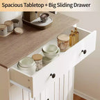 Madia da 74,9 cm con ripiani regolabili, versatile credenza/mobile bar bianco in legno con ante per sala da pranzo e dispensa cucina