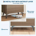 Armadietto a giorno scanalato, Credenza a buffet con contenitore,
