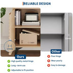 Armadietto a giorno scanalato, Credenza a buffet con contenitore,