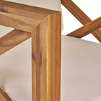 Christopher Knight Home George, set sezionale da esterno da 5 pezzi in legno di acacia, con tavolino da caffè e cuscini