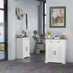 Mobile credenza da cucina, moderna credenza contenitore, mobile bar per caffè con 2 cassetti e 2 ante, credenza a pavimento