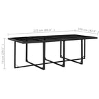 vidaXL Set da pranzo da esterno 13 pz. con cuscini in polyrattan nero