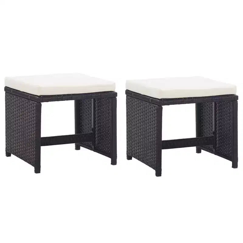 vidaXL Set da pranzo da esterno 13 pz. con cuscini in polyrattan nero