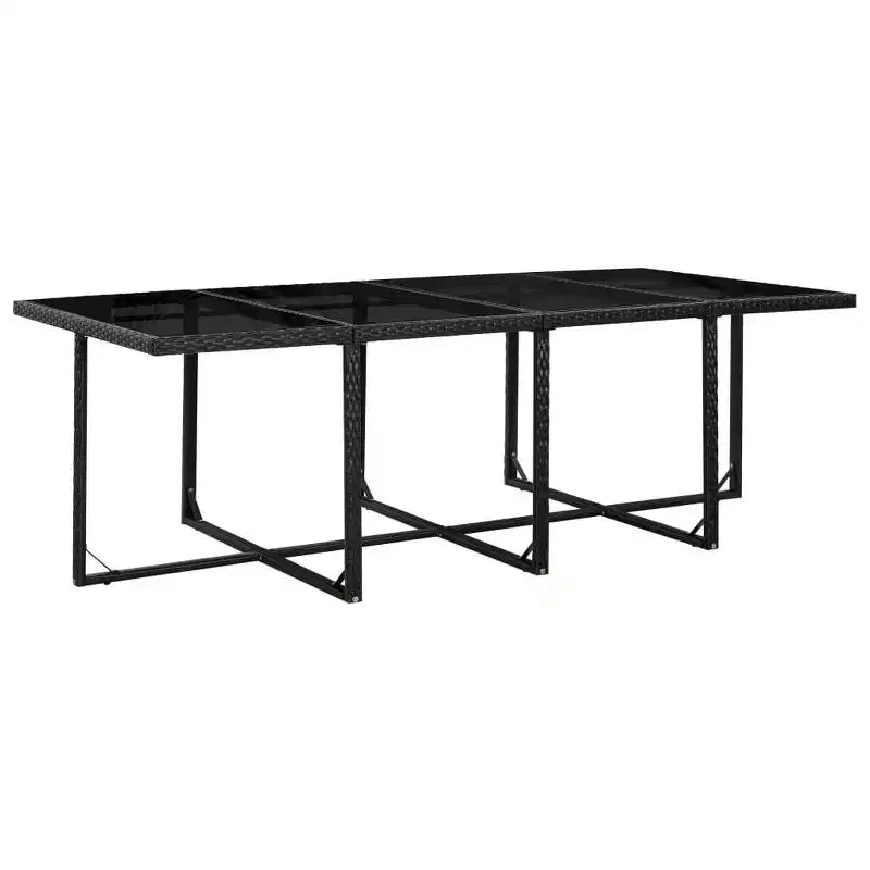 vidaXL Set da pranzo da esterno 13 pz. con cuscini in polyrattan nero