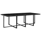 vidaXL Set da pranzo da esterno 13 pz. con cuscini in polyrattan nero