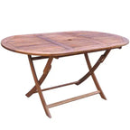vidaXL Salon de jardin 9 pcs Bois d'acacia Marron Pliable