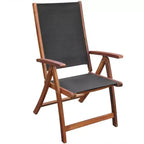 vidaXL Salon de jardin 9 pcs Bois d'acacia Marron Pliable
